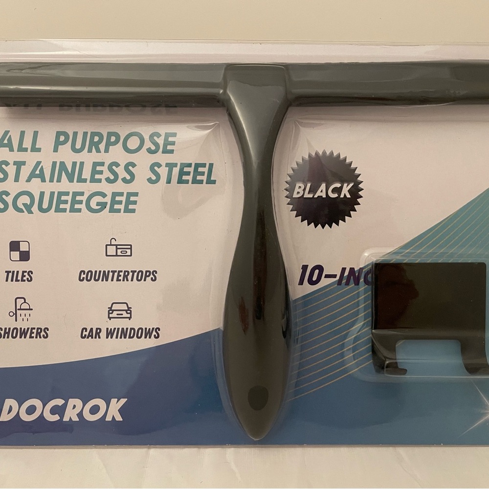 All-Purpose Stainless Steel Squeegee - Black